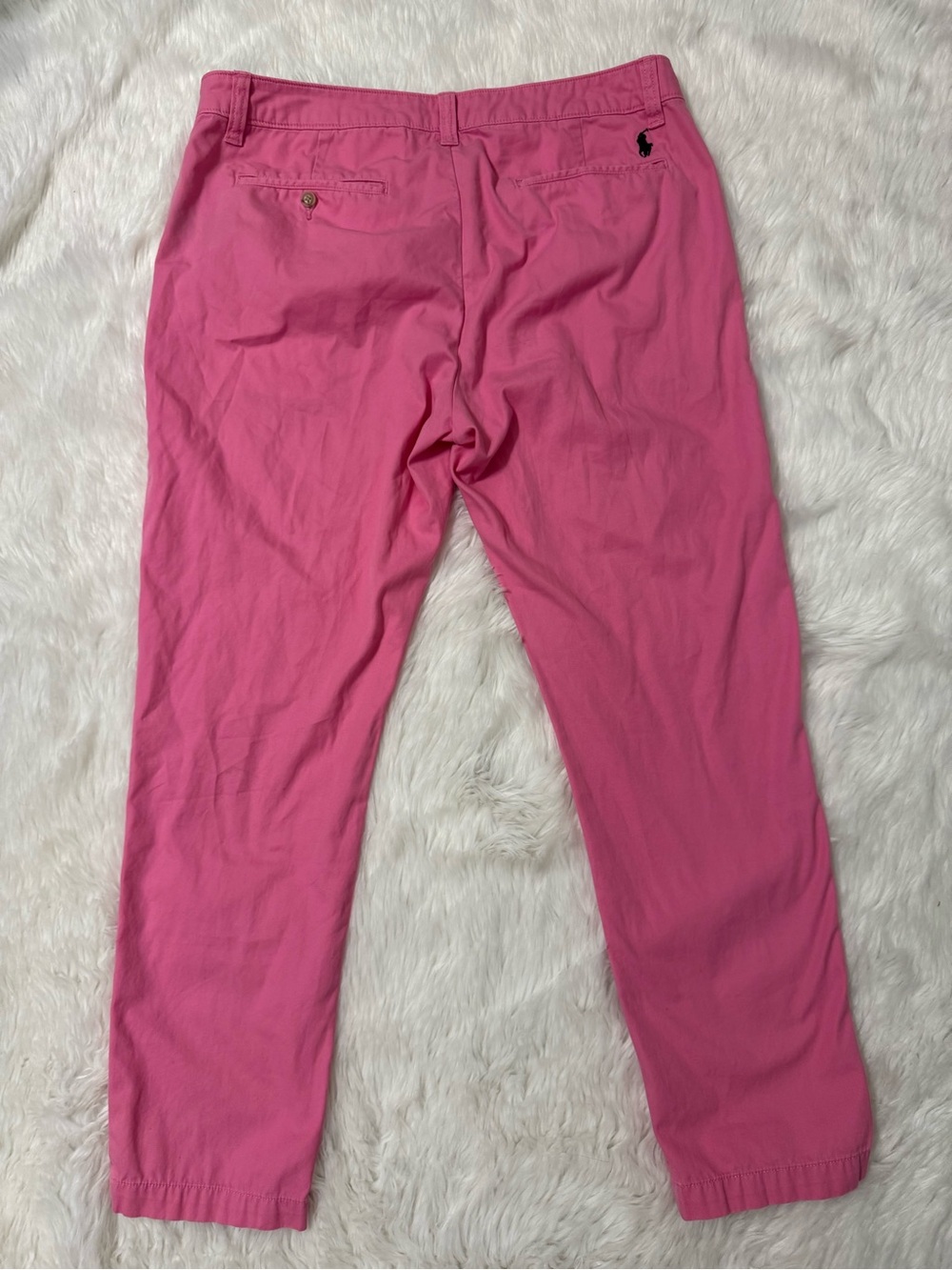 Ralph Lauren Sport Pink High Rise 100% Cotton Pants Womens Size 12 - Picture 9 of 10